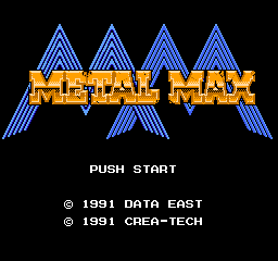 Metal Max (Japan) Title Screen
